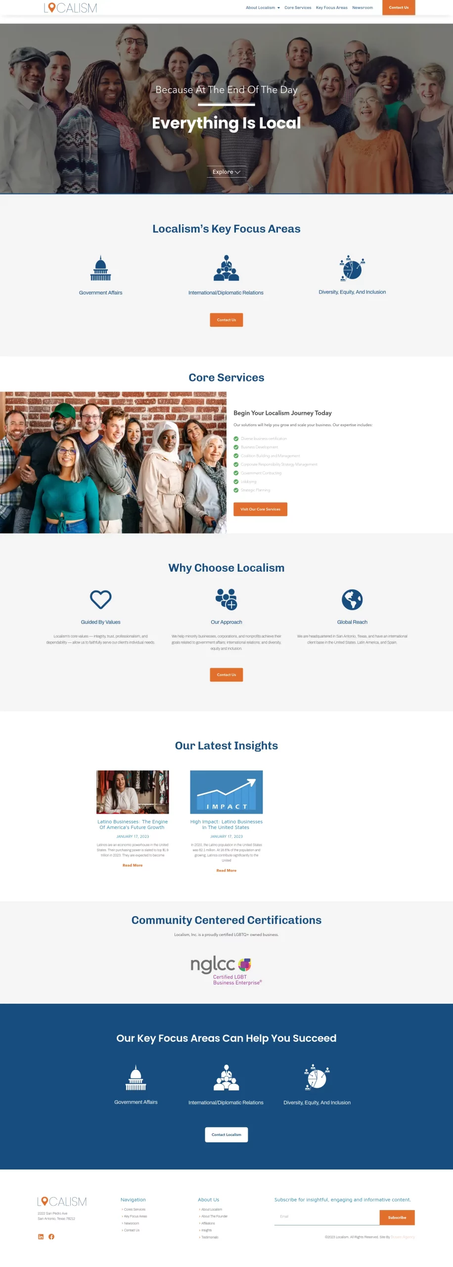 Localism landing page